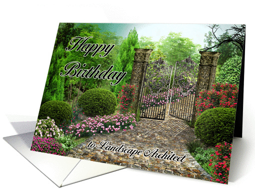 Birthday card for landscape architect card (1046783)