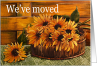 Country Style Sunflower Moving House Announcement Card