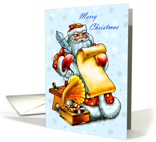 Santa writing a letter card (995389)