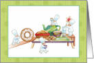 Tiny Chefs Arranging Food on A Tray  Get Well Card