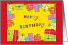 Happy Birthday Gift Boxes Frame - birthday Card