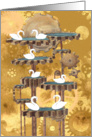 Seven Swans A Swimming, Twelve days of christmas card