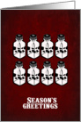 Eight Maids A Milking, Twelve days of christmas card