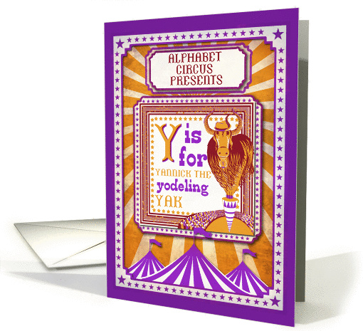 Y is for Yannick the yodeling yak card (1341512)