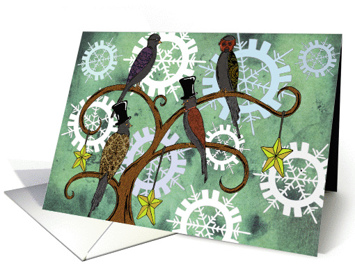 Four Calling Birds, Twelve days of christmas card (982623)