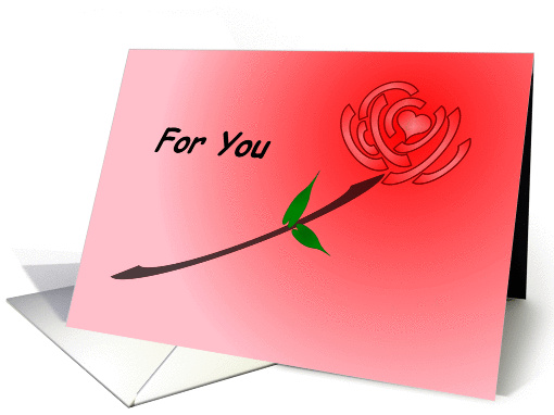 Heart Rose For You On Valentine's Day card (1020687)
