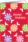 Sweet Colorful Christmas Peppermint Candy Swirls card