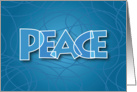 Peace Stained Glass Lettering With String Background Texture card