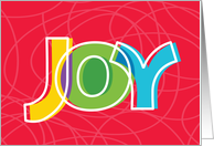 Joy Colorful Stained Glass Lettering Pieces With String Background card