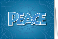 Peace Stained Glass Lettering With String Background Texture card