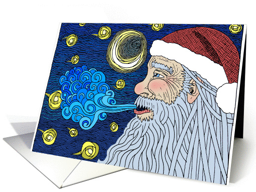Starry Night Santa card (981445)