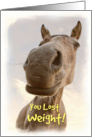 Funny Horse Weight Loss Congratulations Card