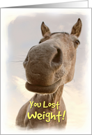 Funny Horse Weight Loss Congratulations Card