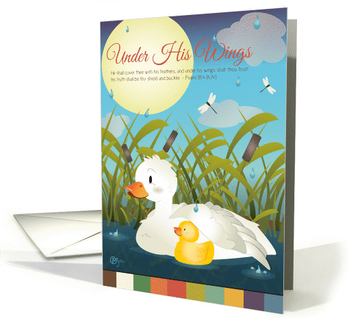 Under His Wings, Blank Note card (1026825)