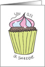 Sweetie Cupcake (You Are a Sweetie, Thank you) card