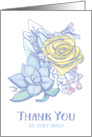 Thank You So Very Much - Flower and Succulent Bouquet card