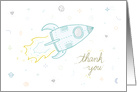 Space Rocketship -Thank You - Baby Shower Gift - Boy or Girl! card