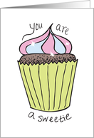 Sweetie Cupcake (You Are a Sweetie, Thank you) card