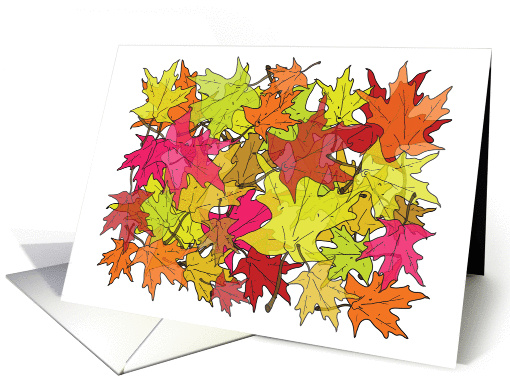 Fall Leaves (Wishing You a Colorful, Cozy, Happy Autumn) card