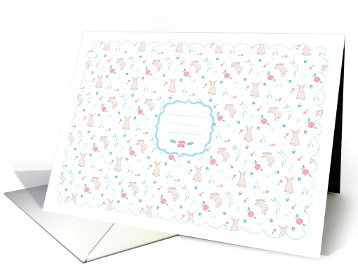 Spring Whimsy Pattern and Fun Label for Customization card (1368698)
