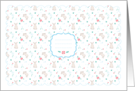 Spring Whimsy Pattern and Fun Label for Customization card