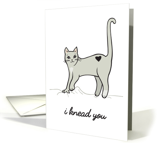 I Knead You - Meow and Purrrever - Funny Romantic Cat Anniversary card