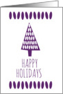 Bean Tree Holiday Card (Purple) card