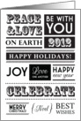 Peace & Love Typography Holiday Card