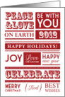 Peace & Love Typography Holiday Card