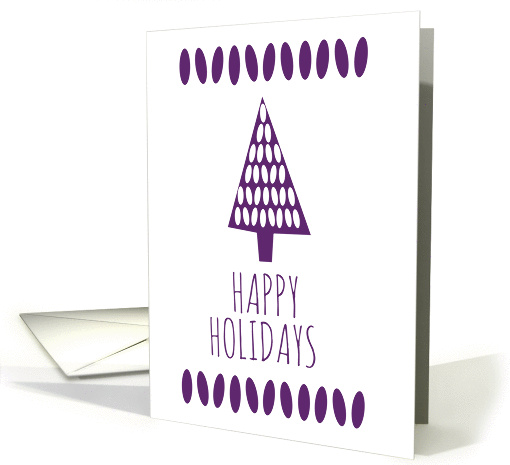 Bean Tree Holiday Card (Purple) card (982181)