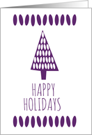 Bean Tree Holiday Card (Purple) card