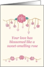 Sweet Smelling Rose Engagement card