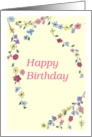 Happy Birthday with Flowers card