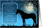 Thoroughbred Mare Horse Pet Sympathy Vintage Silhouette card