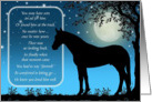 Thoroughbred Gelding or Stallion Horse Pet Sympathy Vintage Silhouette card