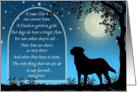 Female Labrador Retriever Dog Pet Sympathy Vintage Silhouette card