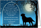 Male Labrador Retriever Dog Pet Sympathy Vintage Silhouette card