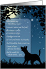 Male Mixed Breed Dog Pet Sympathy Vintage Silhouette card