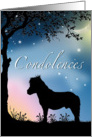 Miniature Horse Gelding Stallion Equine Pet Sympathy Silhouette card