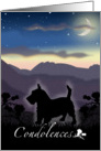 Scottish Terrier Dog Pet Sympathy Vintage Silhouette card