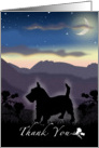 Scottish Terrier Dog Thank You for Sympathy Vintage Silhouette card