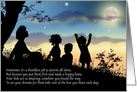 Single Mother 2 Girls 1 Boy Mother’s Day Vintage Silhouette card