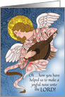 Church Musician Angel Thank You Volunteer card