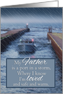 Fishing Boat in from Storm Father’s Day for Father card