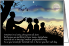 Single Dad Mr. Mom 2 Boys 1 Girl Silhouette Evening Sky Father’s Day card