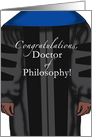 PhD Graduation Congratulations Dark Skin African American card