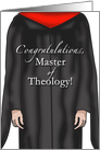 Master of Theology Graduation Congratulations Light Skin card