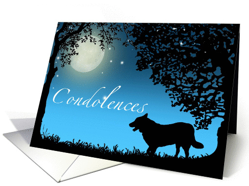 Mixed Breed Big Dog Pet Sympathy Vintage Silhouette card (1007151)