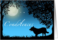 Mixed Breed Big Dog Pet Sympathy Vintage Silhouette card
