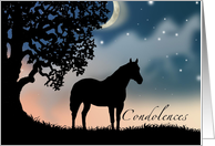 Quarter Horse Equine Pet Sympathy Vintage Silhouette card
